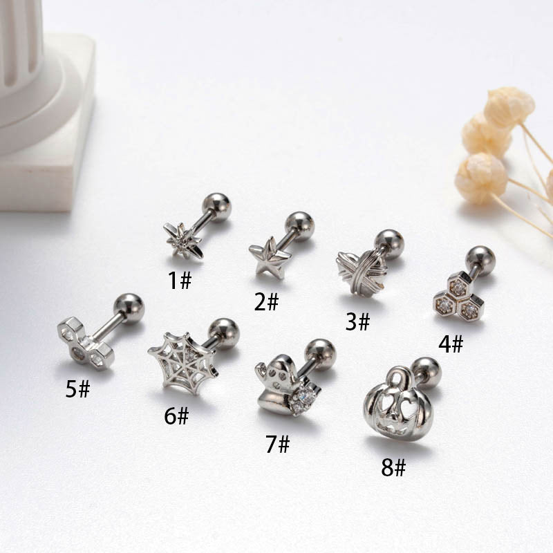 Halloween Little Devil Pumpkin Funny Trendy Earrings