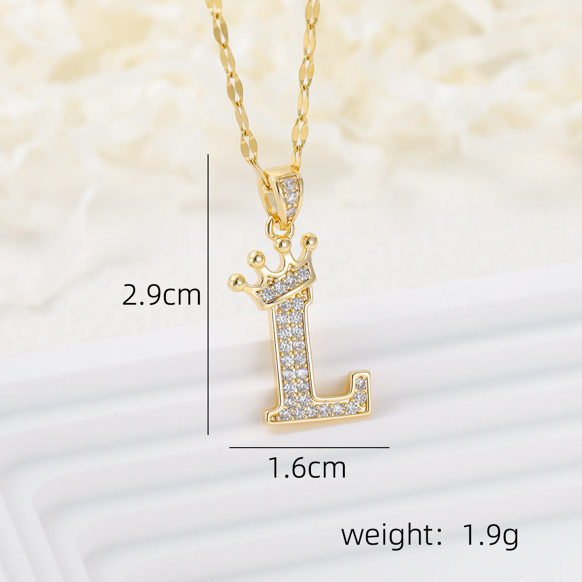 Casual Crown Letters Diamond Fashionable Female Necklace