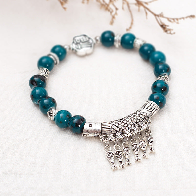Women's & Men's Retro Ethnic Style Chinese Niche Ceramic Bracelet