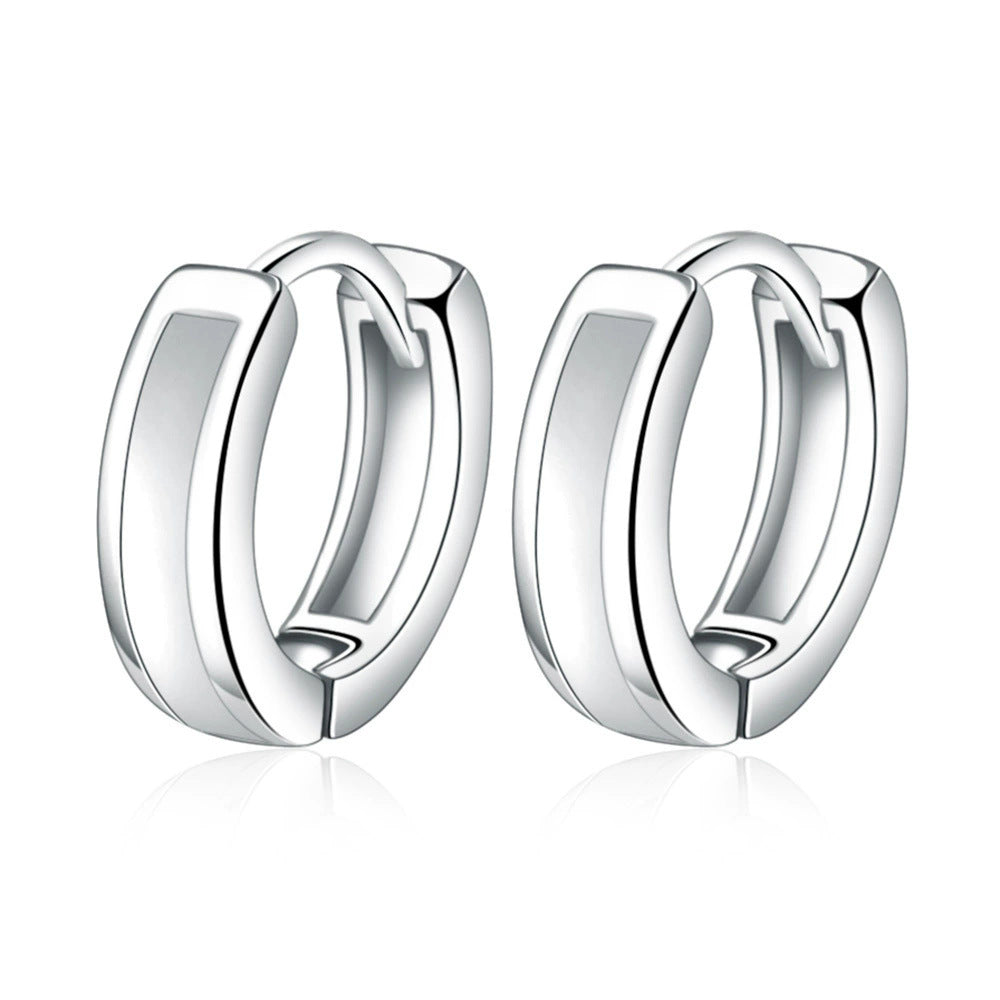 Simple Style Retro Minority Design Black White Dripping Line Ear Earrings