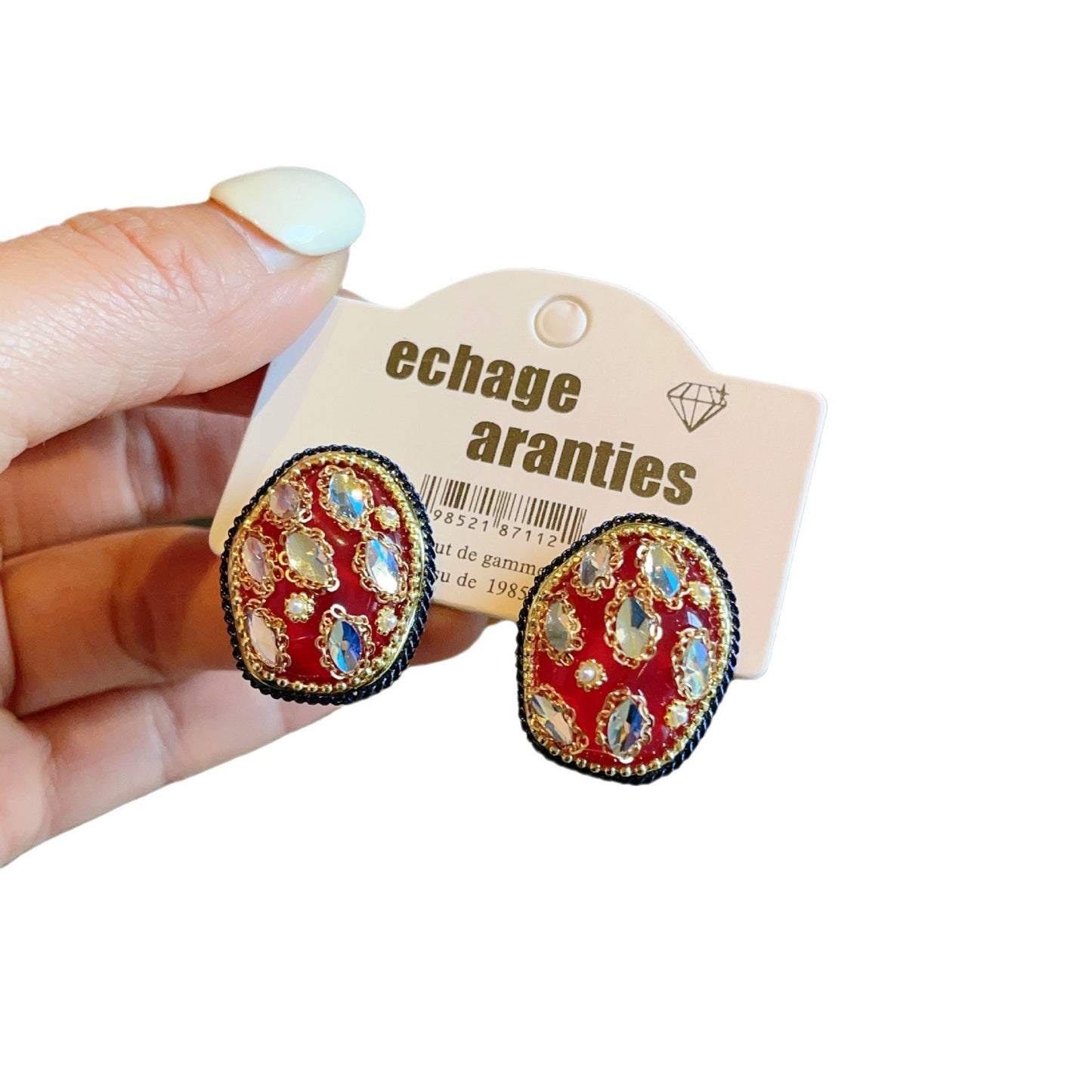 Grade Colored Gems Chain Agate Red Rings