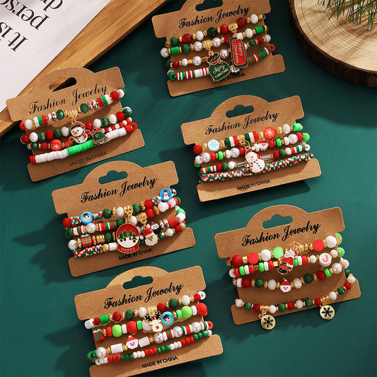 Snowman Old Man High Sense Bead Bracelets