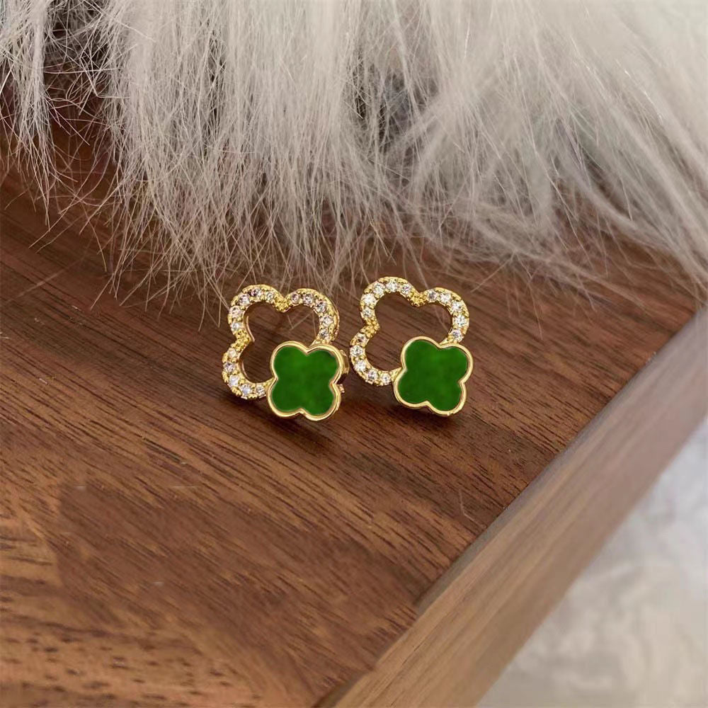 Four Leaf Clover Ear Niche Design Earrings