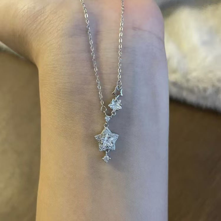 Rhinestone Female Niche Advanced Design Light Necklace