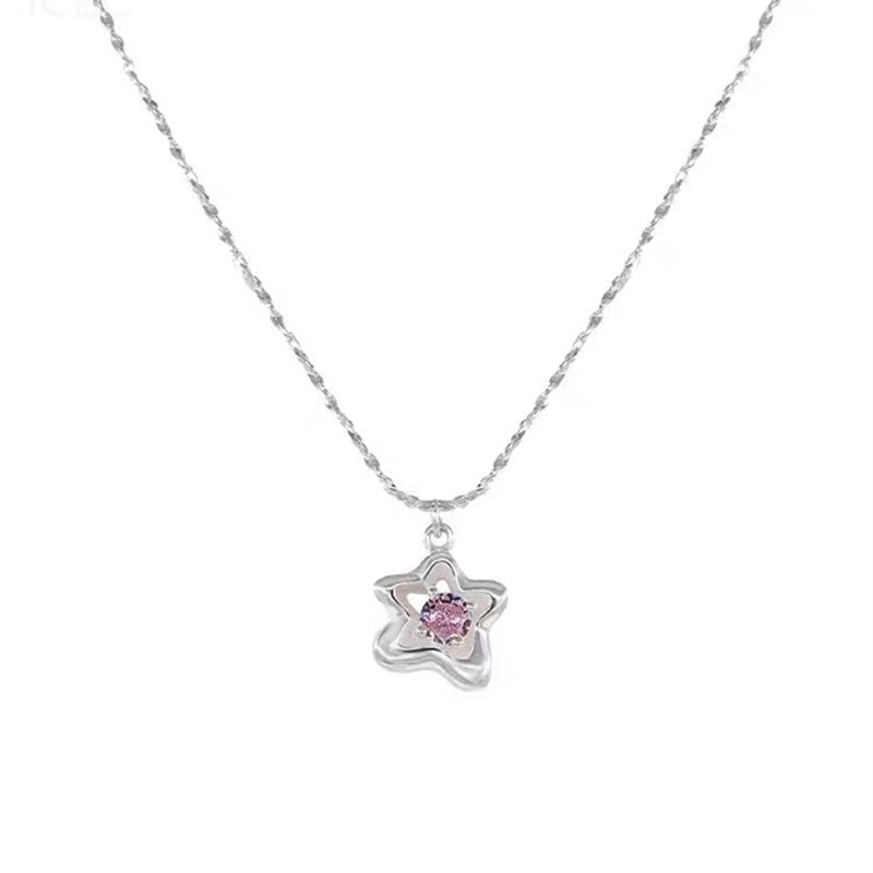 Pink Diamond Little Starfish Female Summer Light Luxury High-grade Five-pointed Necklace