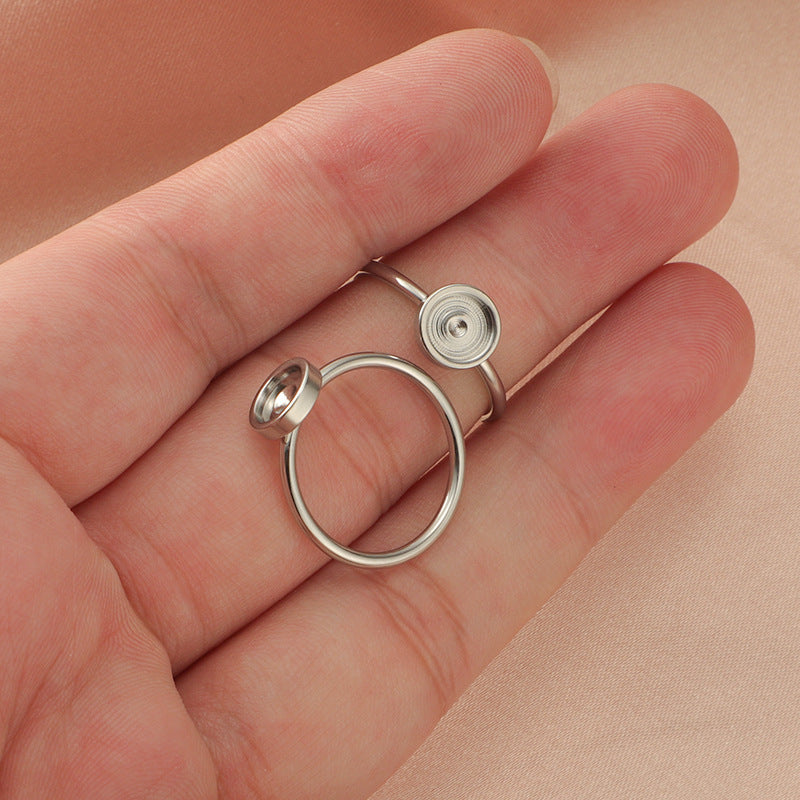 Inner Diameter Setting Stainless Steel Ornament Rings