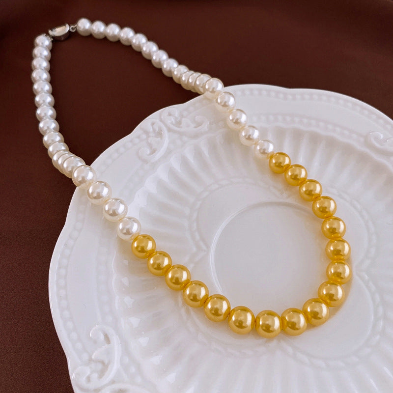 Pearl Twin Clavicle Chain Light Luxury Necklaces