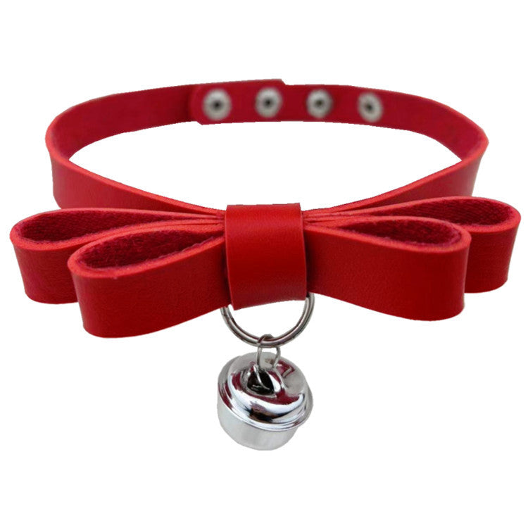 Black Lolita Bow Bell Personalized Punk Collar