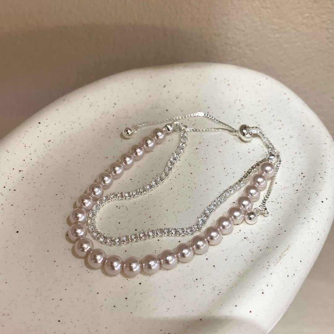 Layer Gang Drill Manta Rose Pearl Simple Light Luxury High Bracelets
