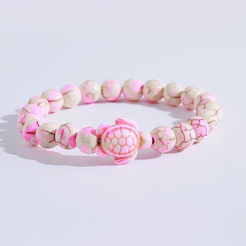 Women's Hand Cross Color Wooden Bead Beaded Bracelet