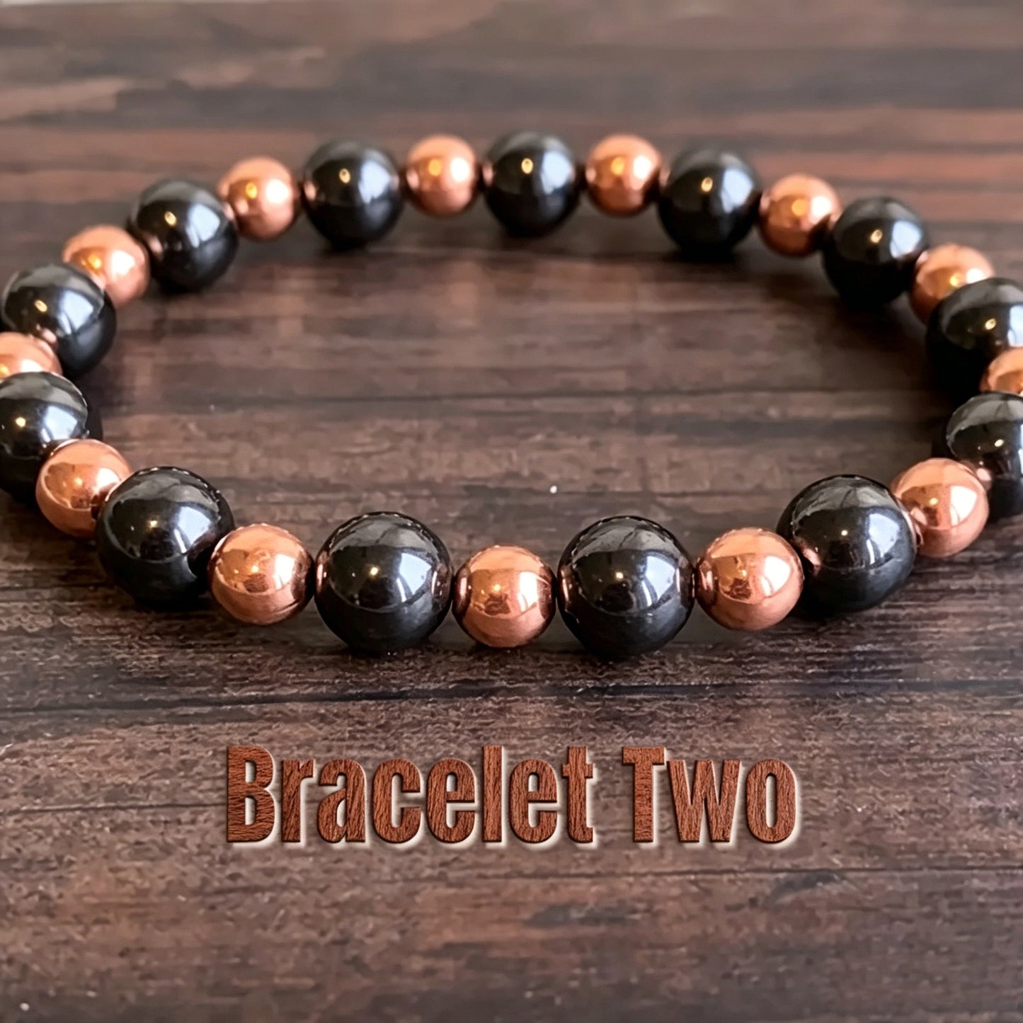Haematite Small Golden Beads Copper Bead Artificial Beaded Personality Bracelet