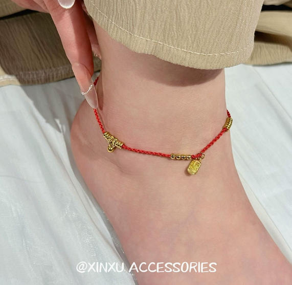 Retro Lotus Design Mountain Ghost Money Tassel Bracelet