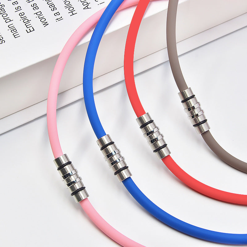 Women's & Men's Anion Collar Energy Balance Magnetic Snap Outdoor Necklaces