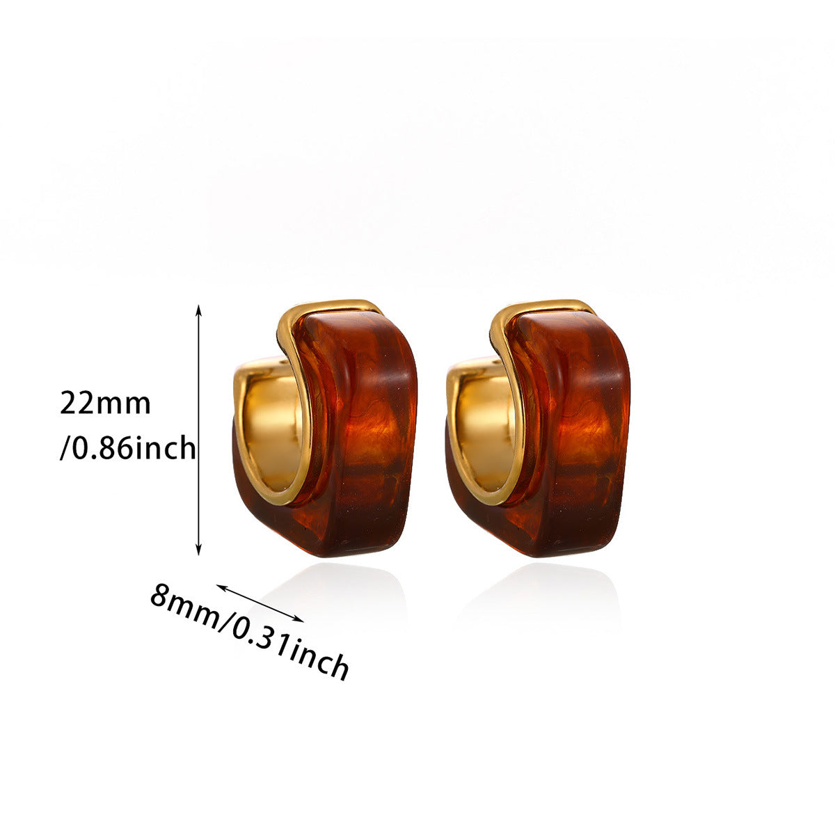 Women's Coffee Color For Light Luxury Temperament High Sense Earrings