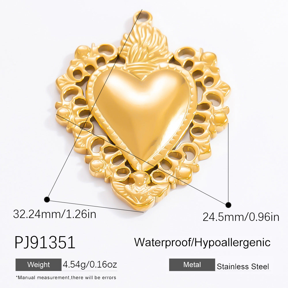 Inlaid Color Diamond Candy Moon Heart Earrings