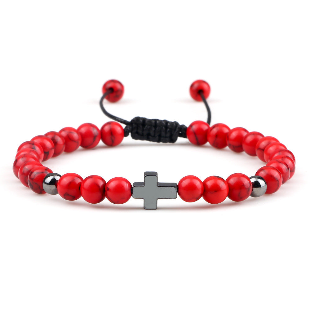 Popular Comfortable Cross Woven Beads Pull Bracelet
