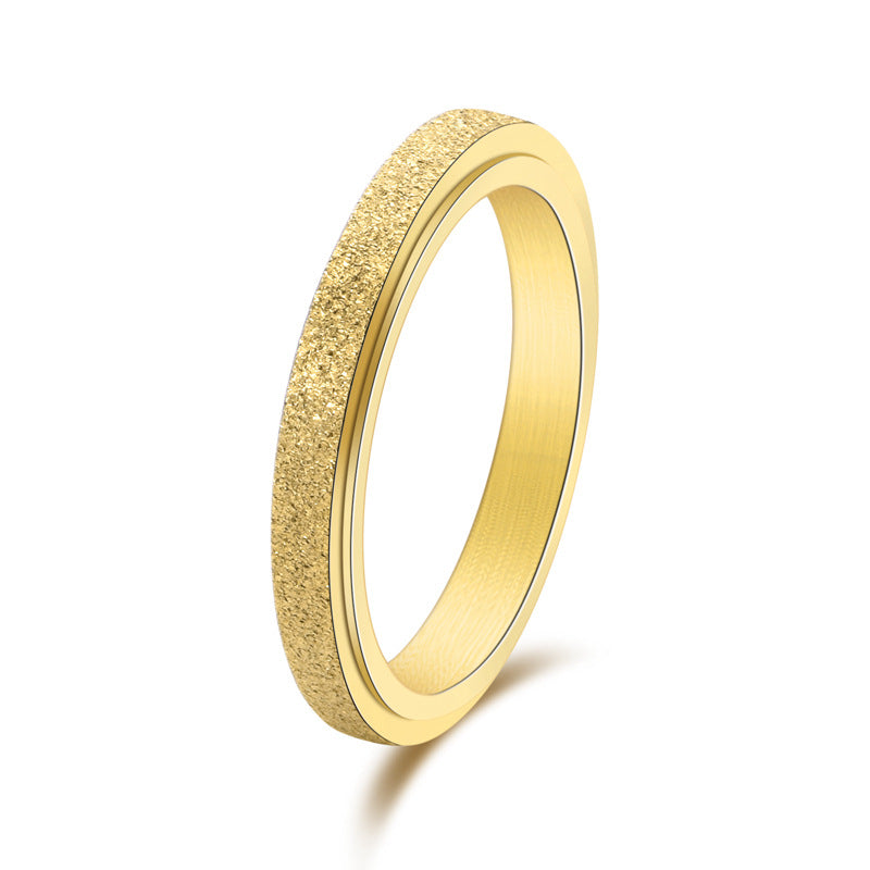 Women's & Men's Frosted Simple Light Luxury Style Engagement Rings