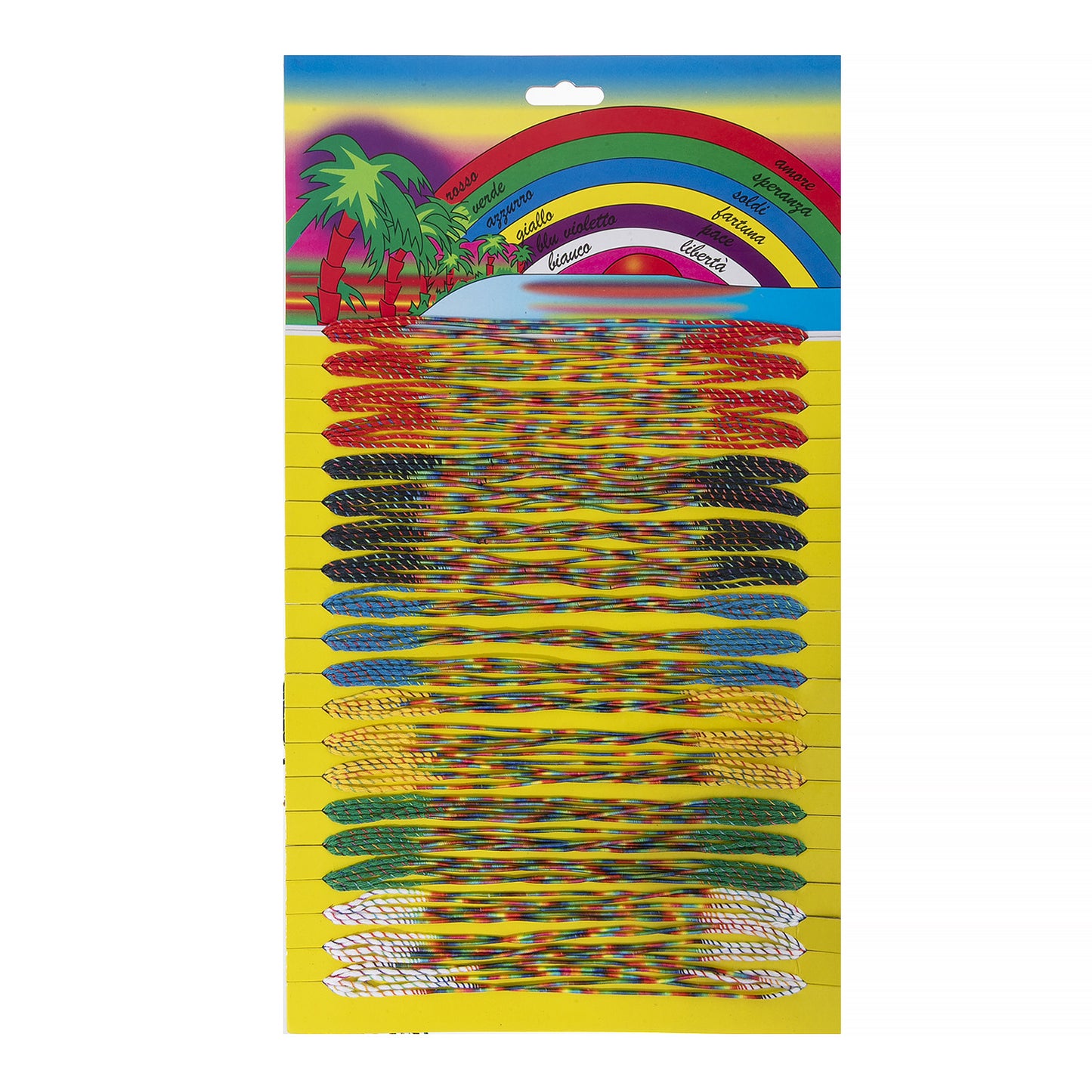 Stripe Ethnic Style Woven Rainbow Color Friendship Lucky Wrist String Bracelets