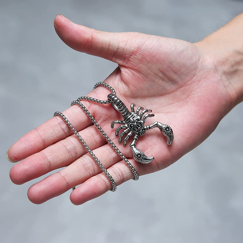 Men's Steel Scorpion Personality Gift For Friends Necklace
