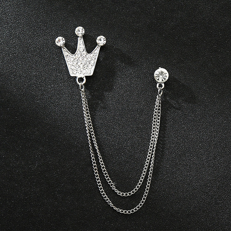Men's Collar Pin Five-pointed Star Corsage Simple Brooches