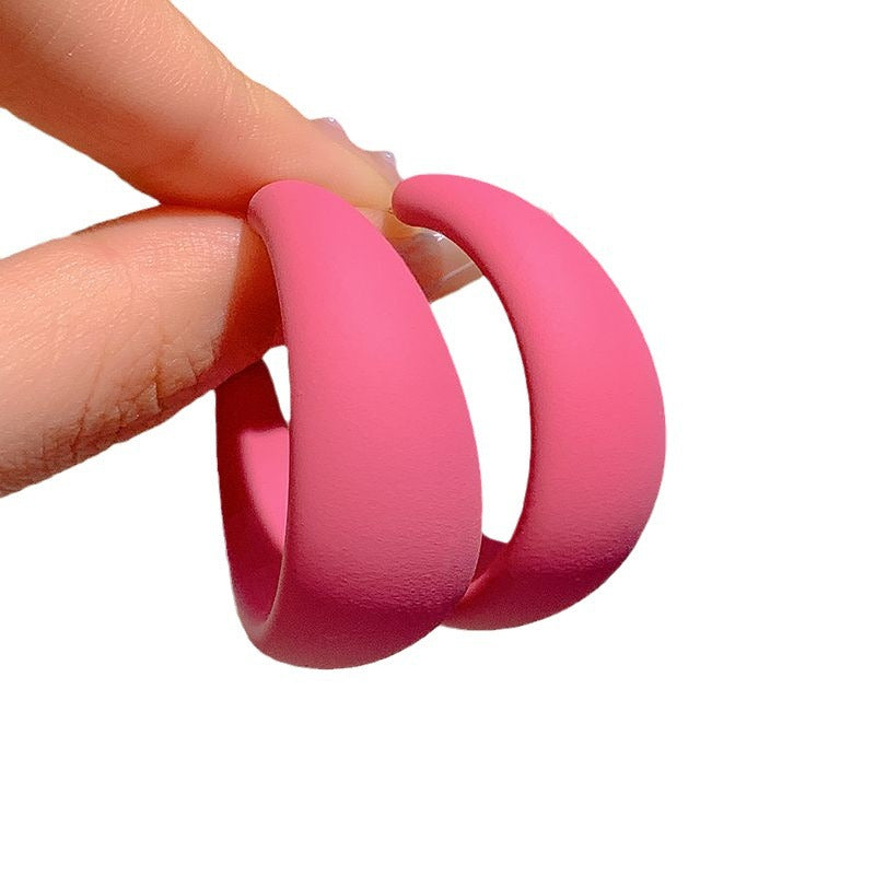 Charming Colored Series Sports Style Female Earrings