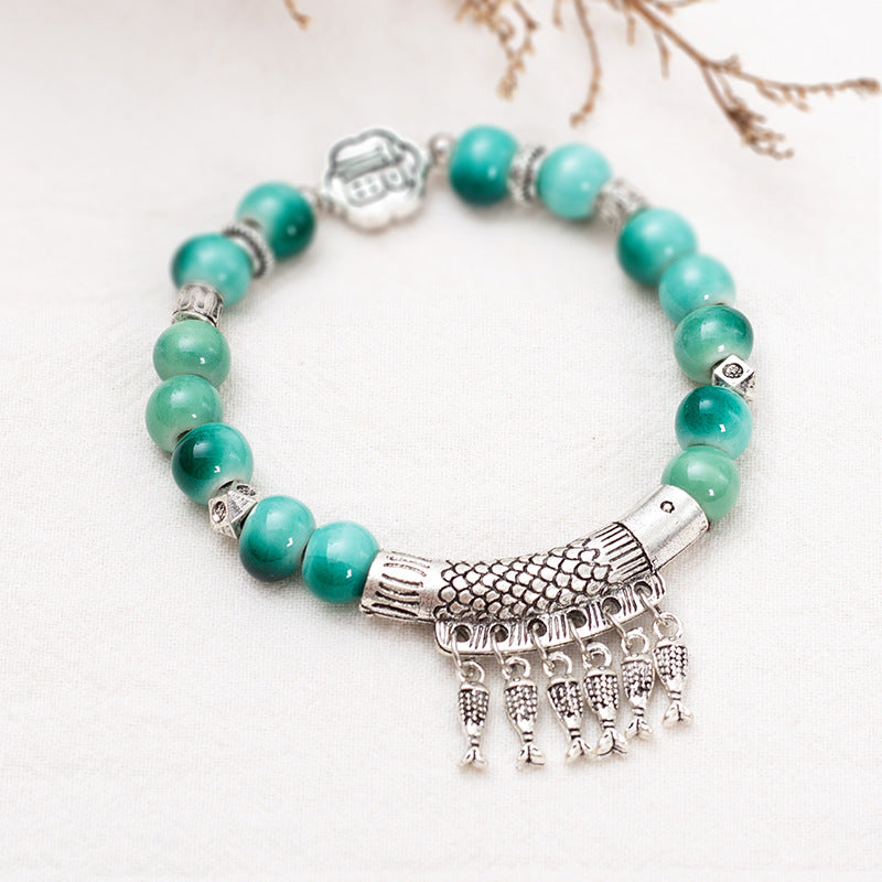 Women's & Men's Retro Ethnic Style Chinese Niche Ceramic Bracelet