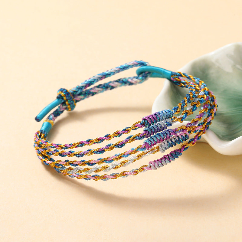 Strap Tassel Hand-woven Colorful Braided Rope Bracelets
