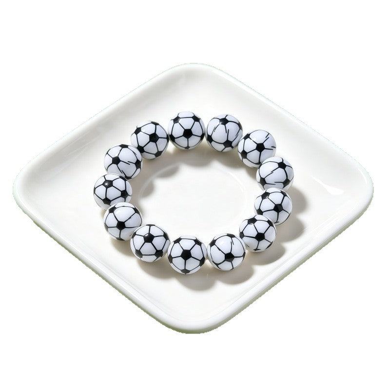 Sports Ball Series Fashion Acrylic Football Basketball Bracelets