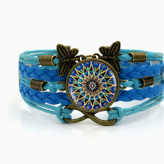 Butterfly Wireless Symbol Card Hand Weaving Yoga Datura Bracelets