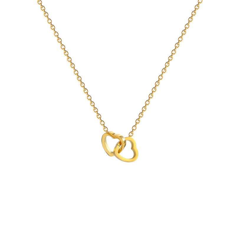 Women's Gold Love Double Titanium Steel For Necklaces