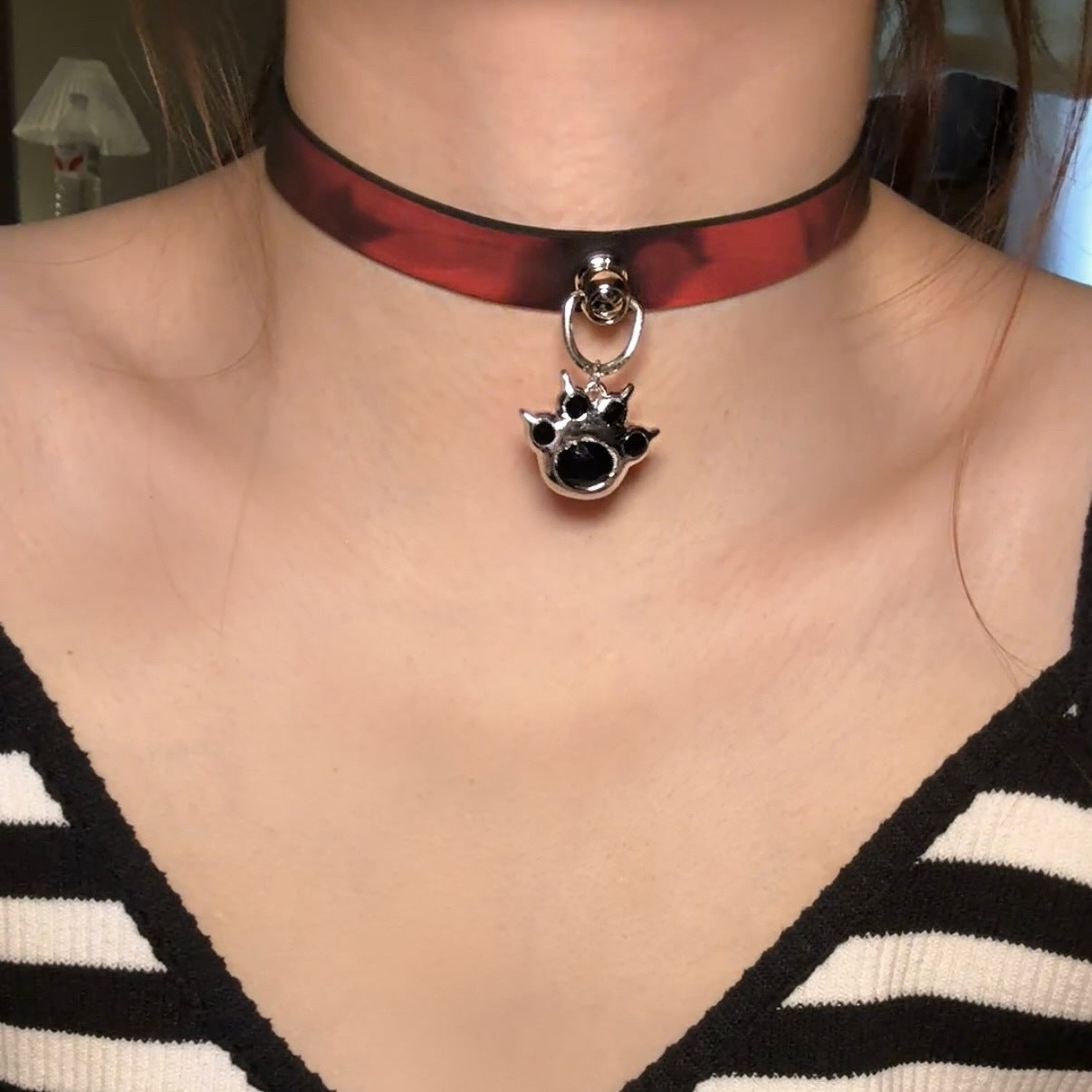 Paw Hot Soft Leather Trendy Cool High-grade Collar