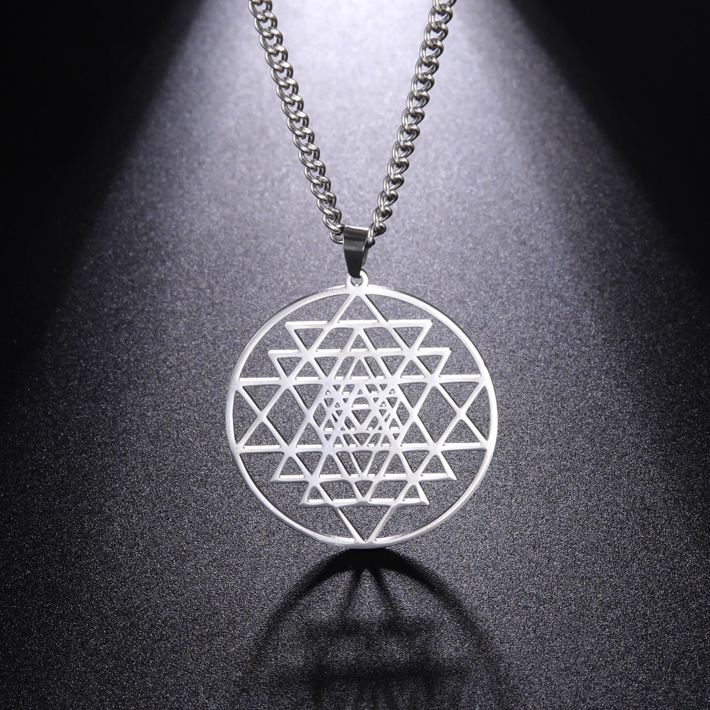 Steel Cut Hollow Overlapping Triangle Material Rings