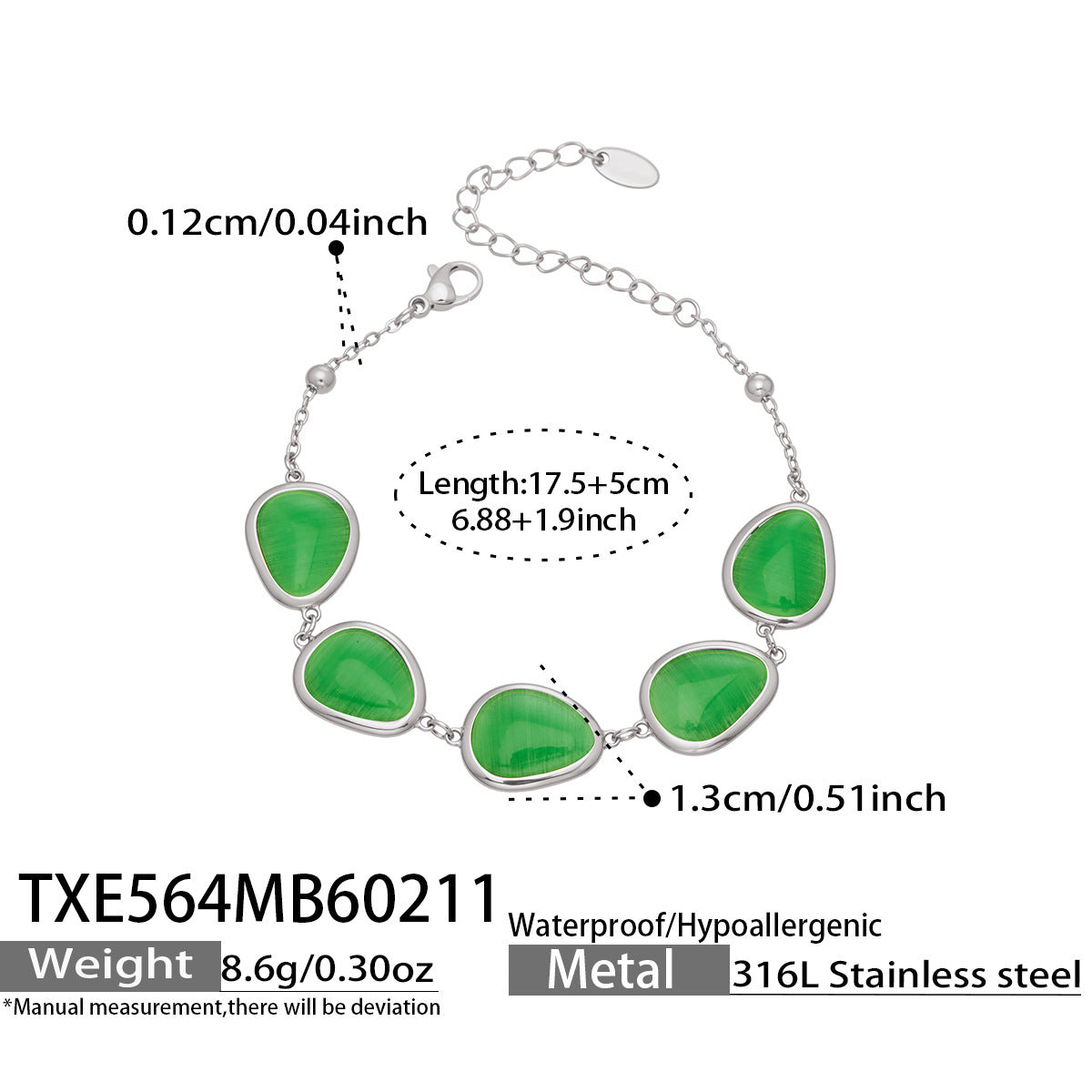 Li Affordable Luxury Style Cut Water Drop-shaped Opal Female Stainless Necklaces