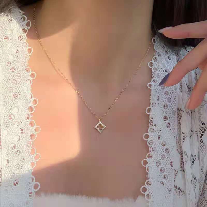 Full Diamond Mori Style Summer Fresh Clavicle Chain Light Luxury Necklaces