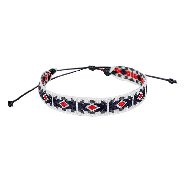 Bohemian Artistic Printed Fabric Carrying Strap Bracelets