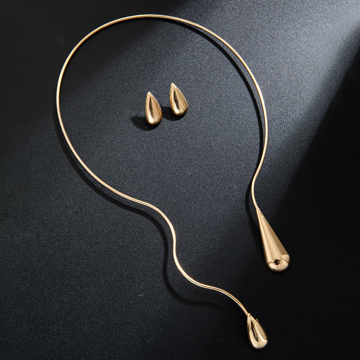 Exaggerated Personalized Minority Water Drop-shaped Irregular Rings