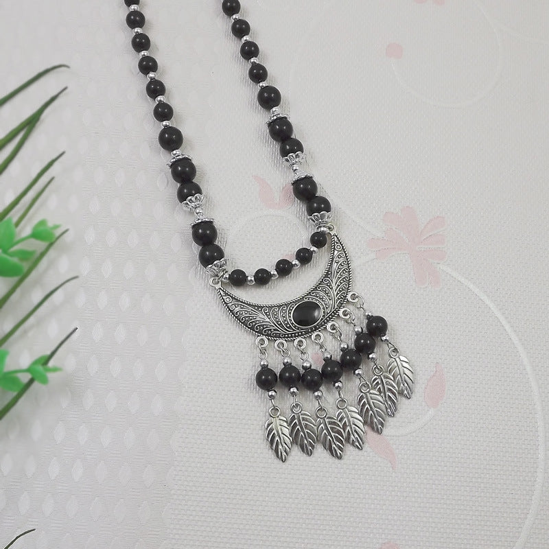 Ethnic Tibetan Colorful Beads Female Phoenix Necklace
