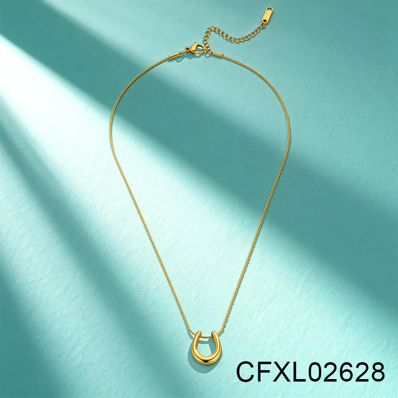 Women's Light Luxury High-grade Titanium Steel Simple Geometric Necklace