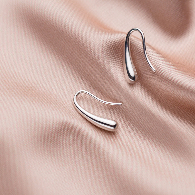 Women's Style Fresh Sweet Glossy Water Drop Mori Simple Ear Hook