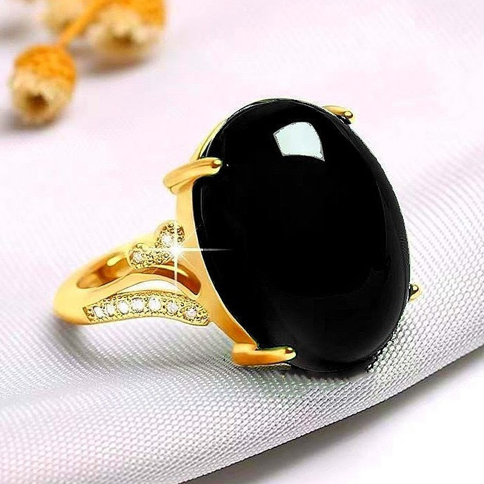 Chalcedony Female Sterling Sier Inlaid Canary Stone Agate Adjustable Ring