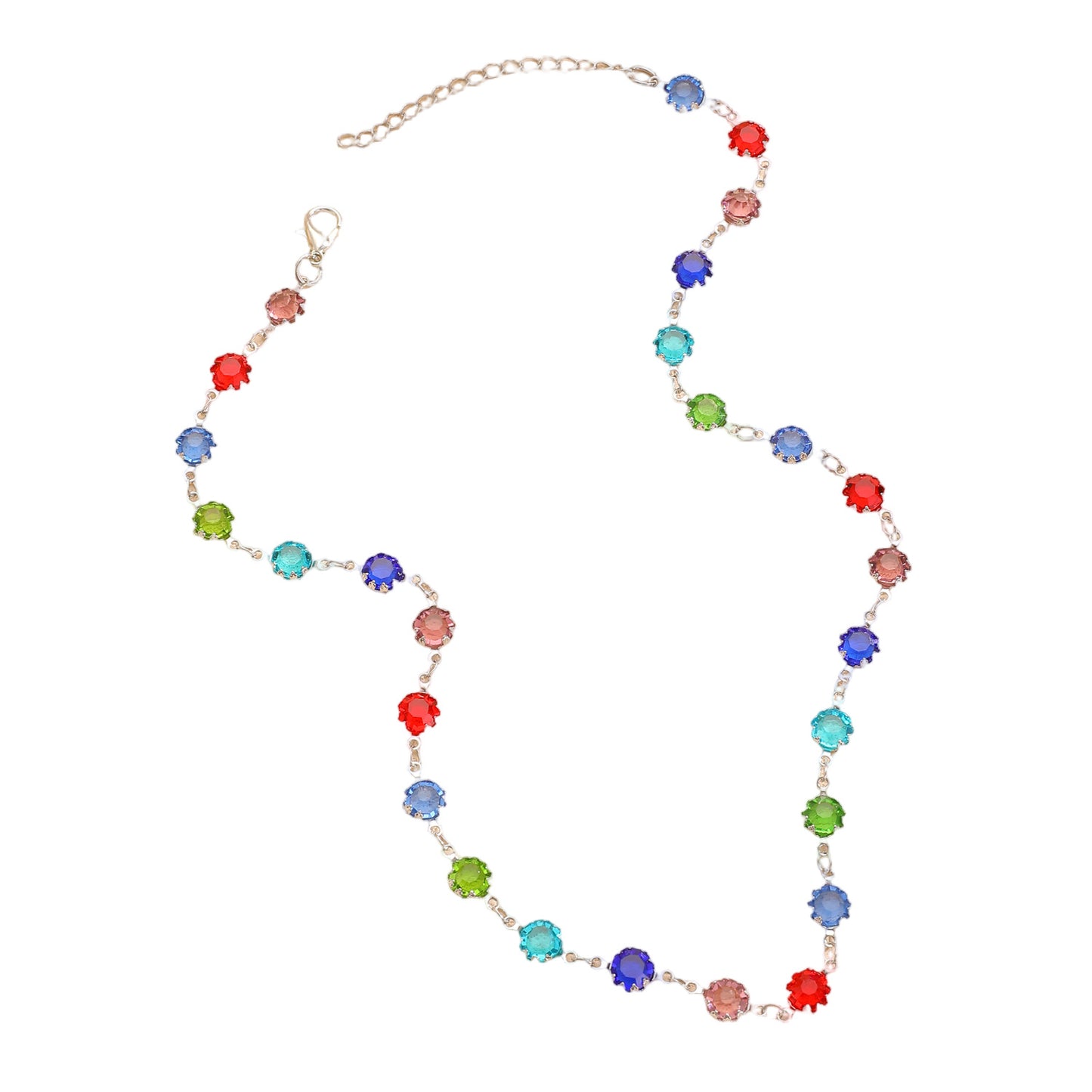 Colored Loving Heart Geometric Candy Color Glass Earrings