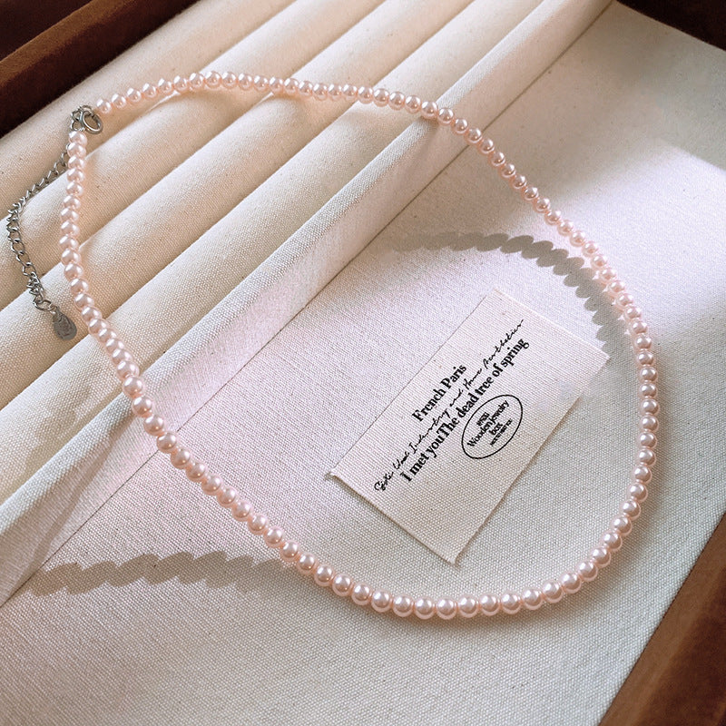 Pearl Twin Clavicle Chain Light Luxury Necklaces