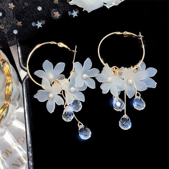 Water Drop Chinese Knot Butterfly Environmental Protection Female Niche Stud Earrings