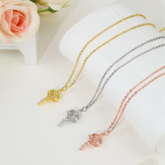Women's Best-selling Cross Full Diamond Rotatable Love Mother's Day Necklace