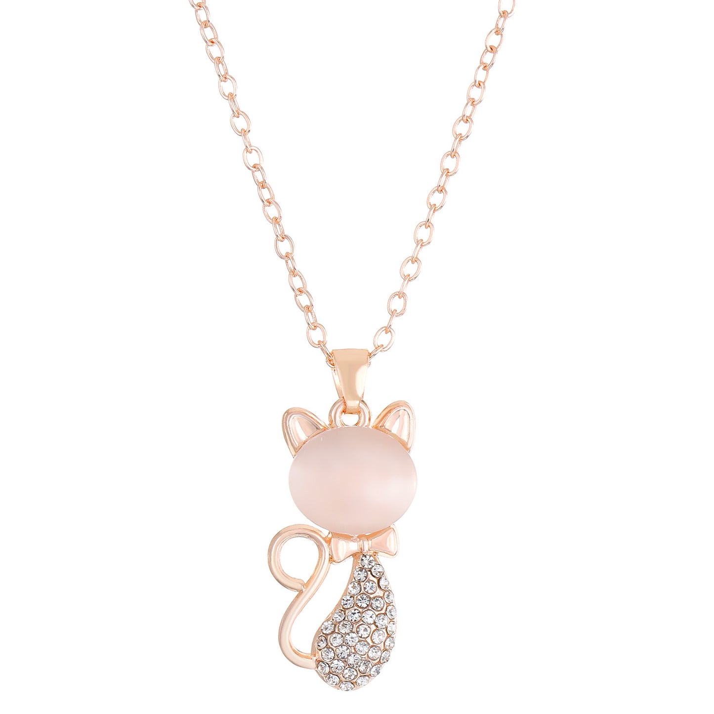 Women's Fashion Opal Cat Light Luxury Temperament Jewelry Set