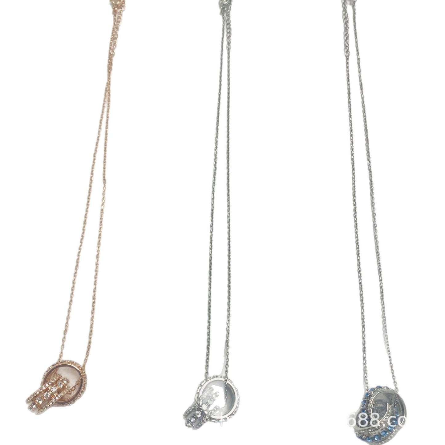 Pretty Crystal With Transfer Clavicle Shining Necklace