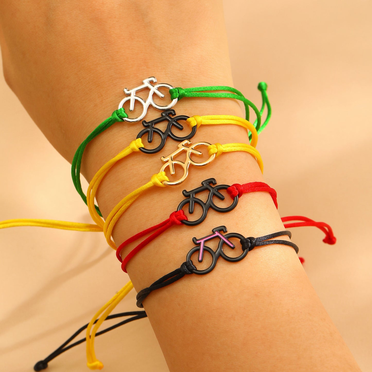 Carrying Strap Simple Copper Bicycle Hand Woven Bracelets
