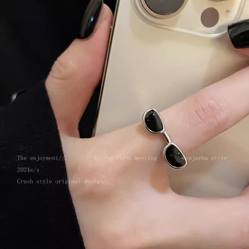 Style Pearl Zircon Butterfly Female Niche High-grade Rings