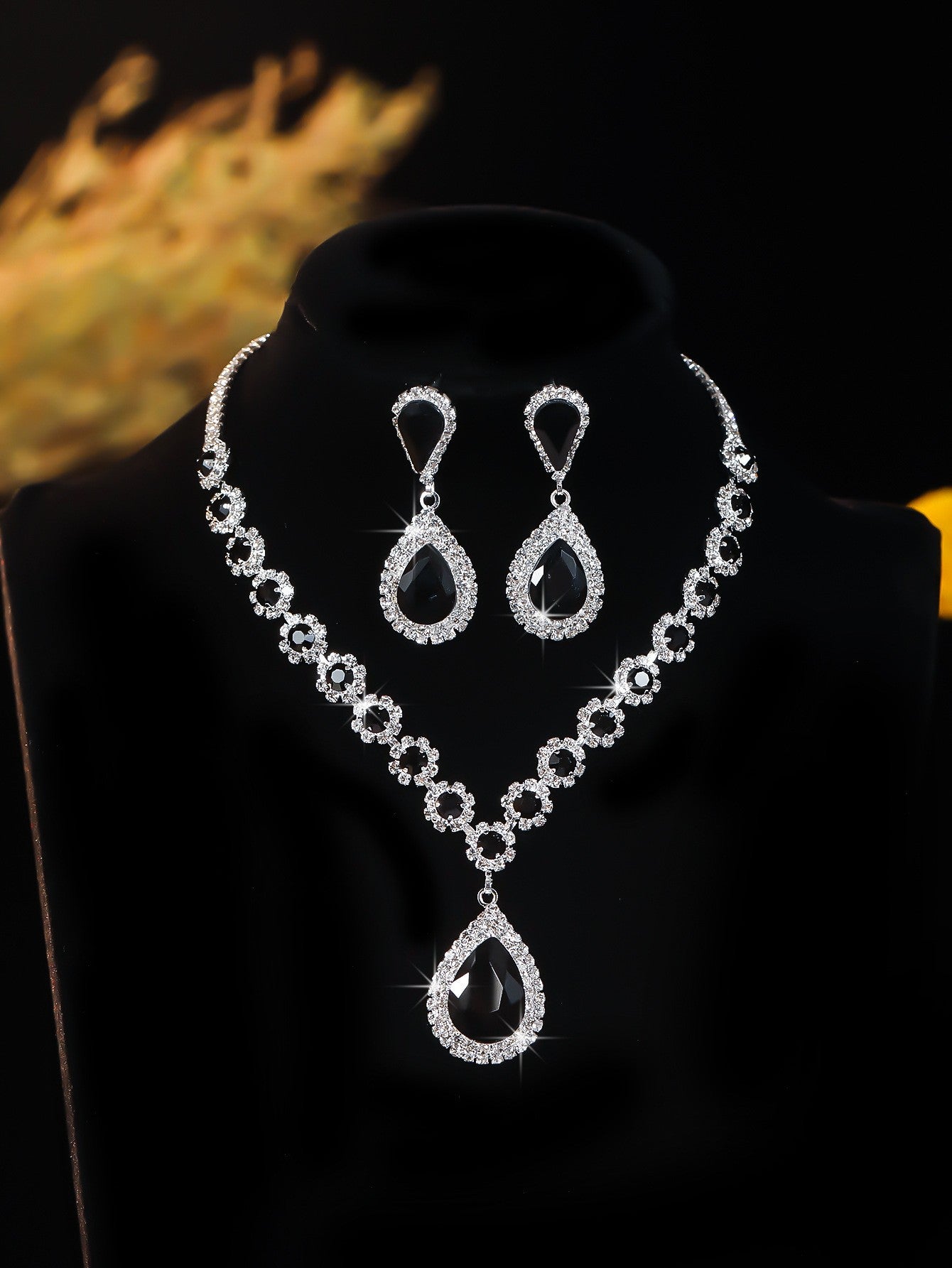 Fashion Water Drop Diamond Full Bride Necklaces