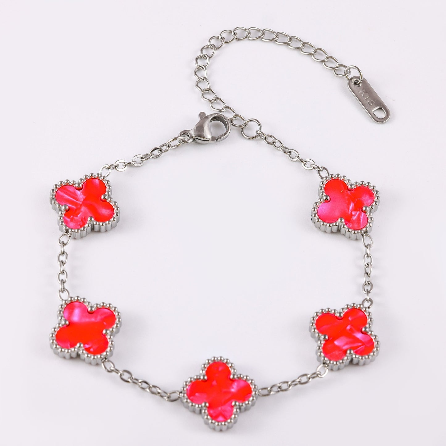 Women's Stainless Steel Clover Pork Belly Affordable Luxury Bracelets